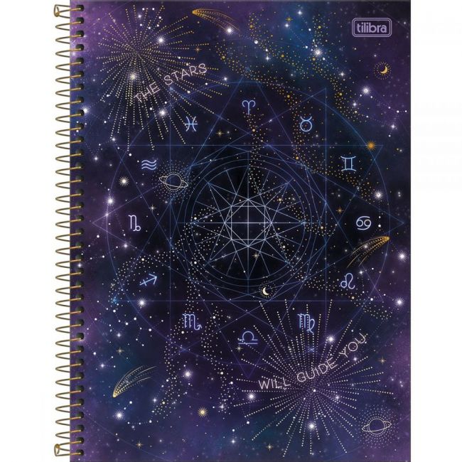 Caderno Espiral Capa Dura Universitário 1 Matéria Magic 80 Folhas (Sortido)