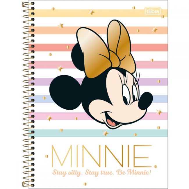 Caderno Espiral Capa Dura Universitário 12 Matérias Minnie 192 Folhas - Sortido (Unidade)