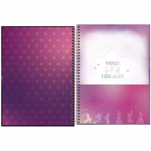 Caderno Espiral Capa Dura Universitário 1 Matéria Princesas 80 Folhas (Sortido)