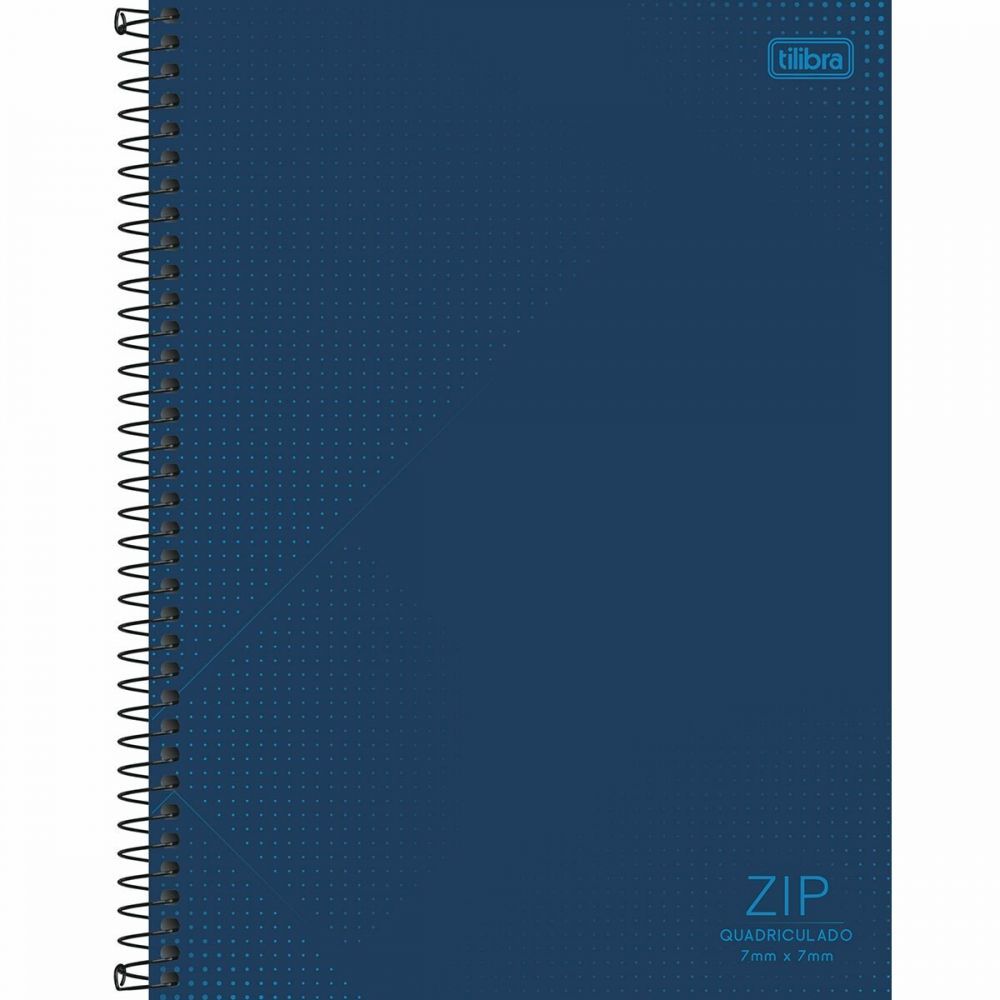 Caderno Quadriculado 7x7 mm Espiral Capa Dura Universitário Zip 80 Folhas (Unidade) - Sortido*