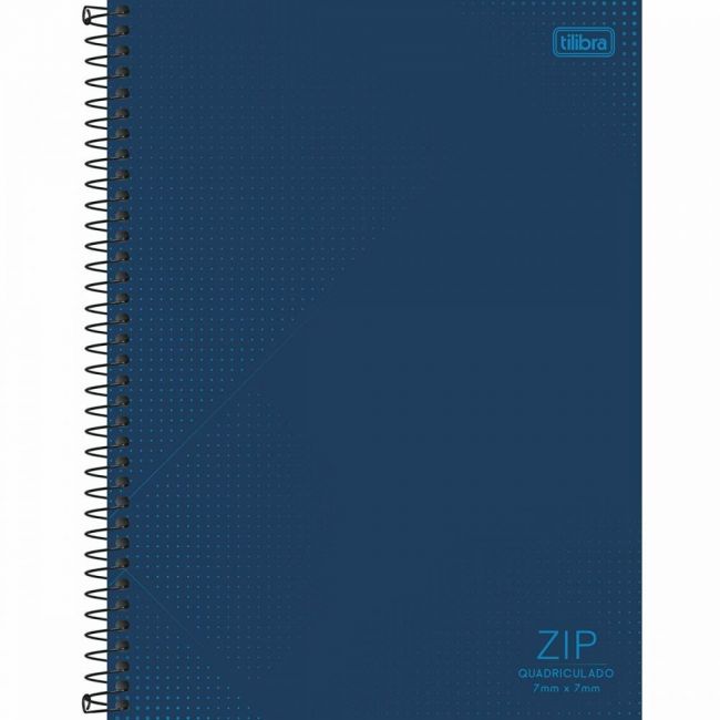 Caderno Quadriculado 7x7 mm Espiral Capa Dura Universitário Zip 80 Folhas (Unidade) - Sortido*