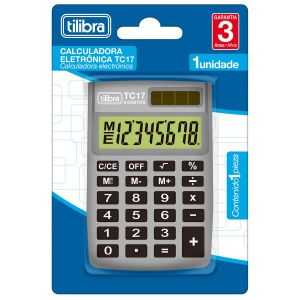 Calculadora de Bolso 8 Dígitos TC17 Cinza Tilibra