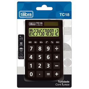 Calculadora de Bolso TC18 Preta Tilibra 