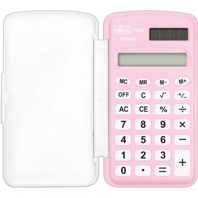 Calculadora de Bolso 8 Dígitos Pequena TC21 Rosa (Unidade)