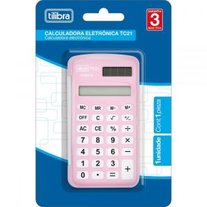 Calculadora de Bolso 8 Dígitos Pequena TC21 Rosa (Unidade)