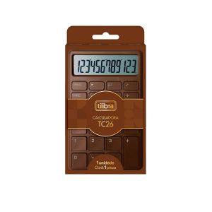 Calculadora de Mesa TC26 Chocolate Tilibra