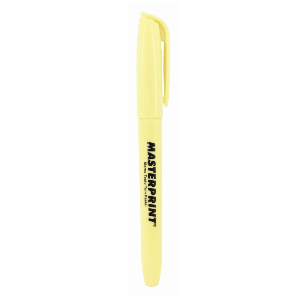 CANETA MARCA TEXTO AMARELO PASTEL MP612