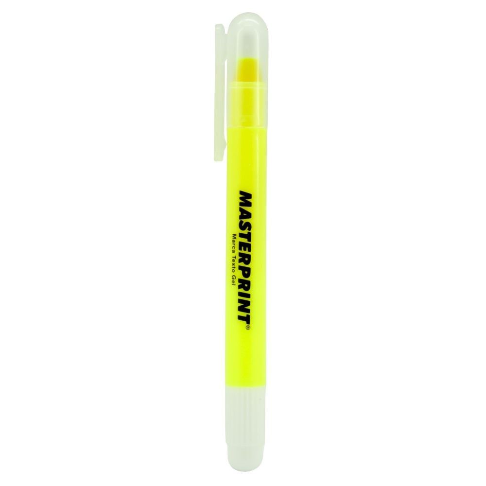 CANETA MARCA TEXTO GEL AMARELO MP613