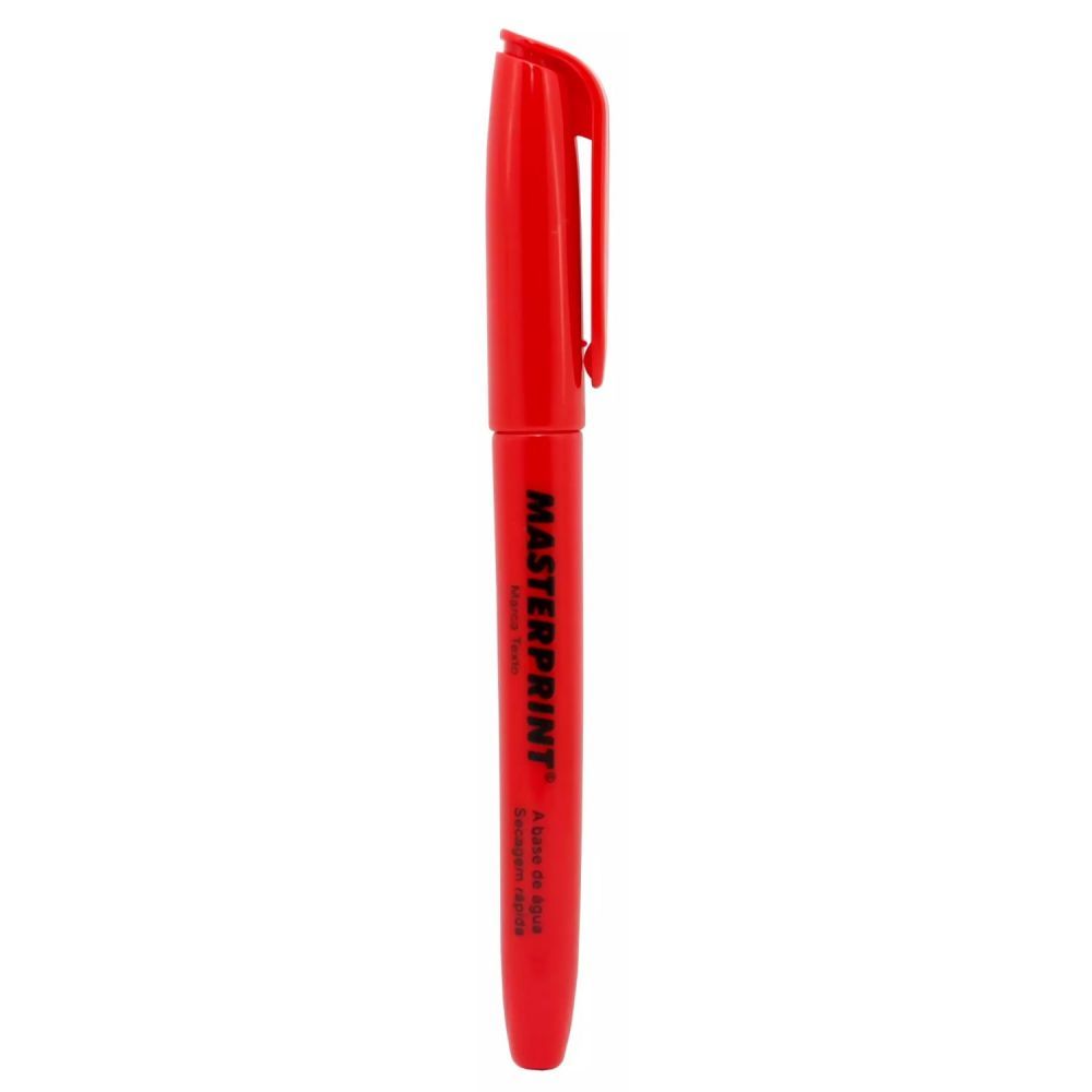 CANETA MARCA TEXTO VERMELHO MP612