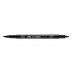 Caneta Pincel Marcador Artístico CiS Dual Brush Aquarelável Preto