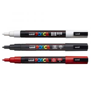 Caneta Posca PC-3M 0.9–1.3 mm Ponta Fina (Unidade)