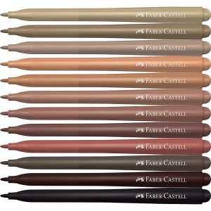 Canetinha Vai e Vem Tons de Pele 12 Cores Faber Castell