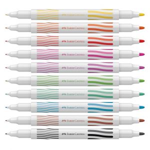 Canetinha Hidrográfica Faber-Castell Contorna & Pinta - 10 Cores