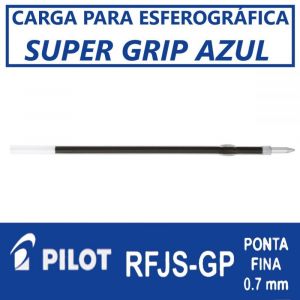 Carga Para Caneta Esferográfica Super Grip Ponta Fina 0.7mm (Unidade)