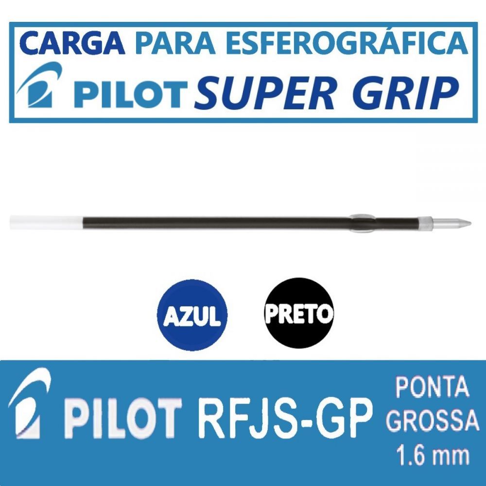 Carga Para Caneta Esferográfica Super Grip Ponta Grossa 1.6mm (Unidade)