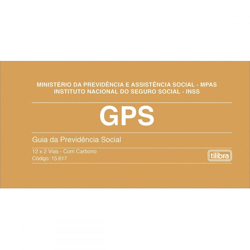 CARNÊ GPS - GUIA DA PREVIDÊNCIA SOCIAL 12X2 VIAS - 24 FOLHAS