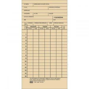 CARTAO DE PONTO MENSAL TA - 100 FOLHAS