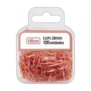 CLIPS 28MM OURO ROSE 120 UNIDADES - TILIBRA