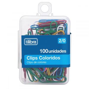 Clips 29mm D302 Cores Sortidas 100 Unidades