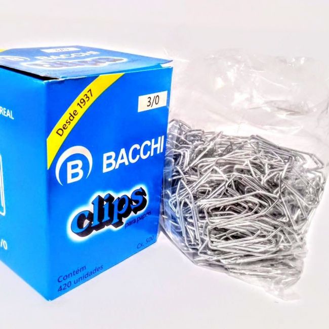 CLIPS PARA PAPEL 3/0 CAIXA 420 UNIDADES - 500g