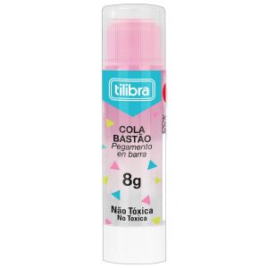 Cola Em Bastão 8g Transparente Colorida Tilibra 