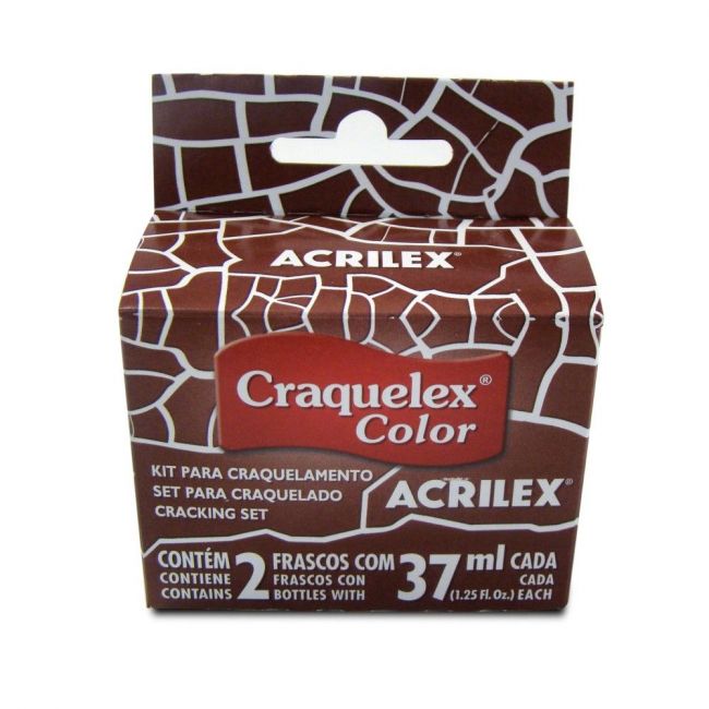 Kit Craquelex Color com 2 Frascos de 37ml - Marrom