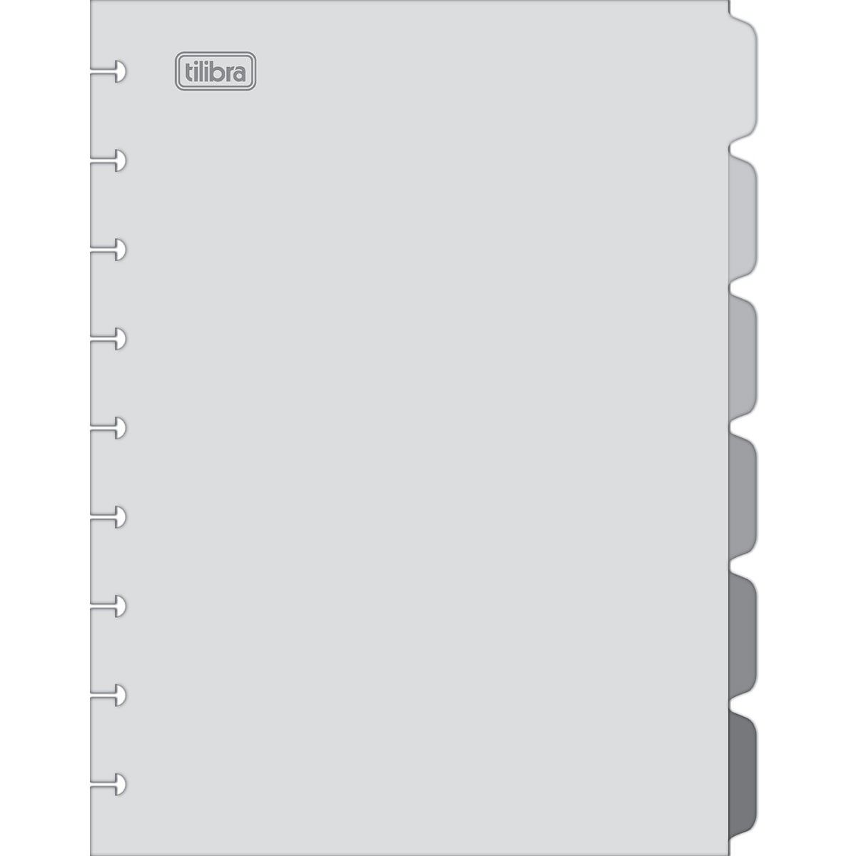 Divisórias Para Caderno Argolado Fichário Académie 6 Divisórias Cinza