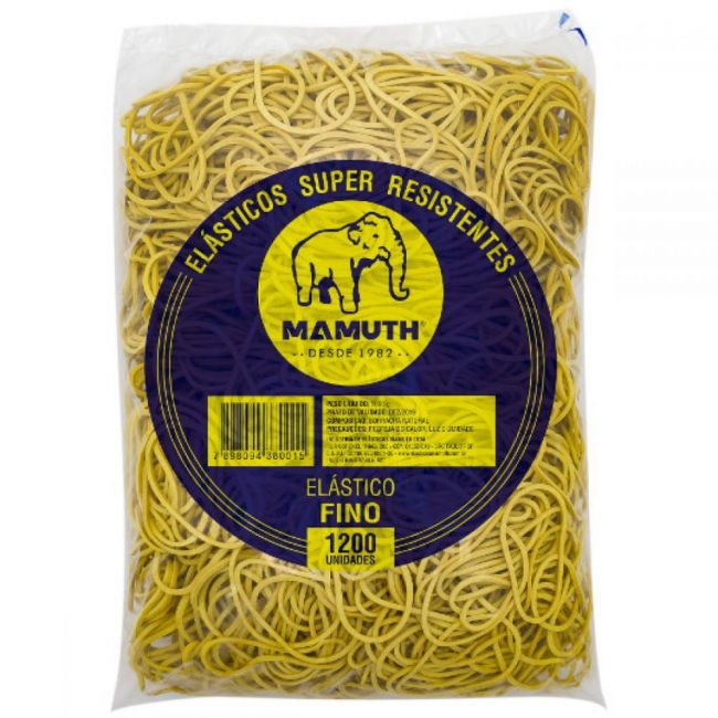 Elástico Fino Amarelo 1Kg - 1200 Unidades