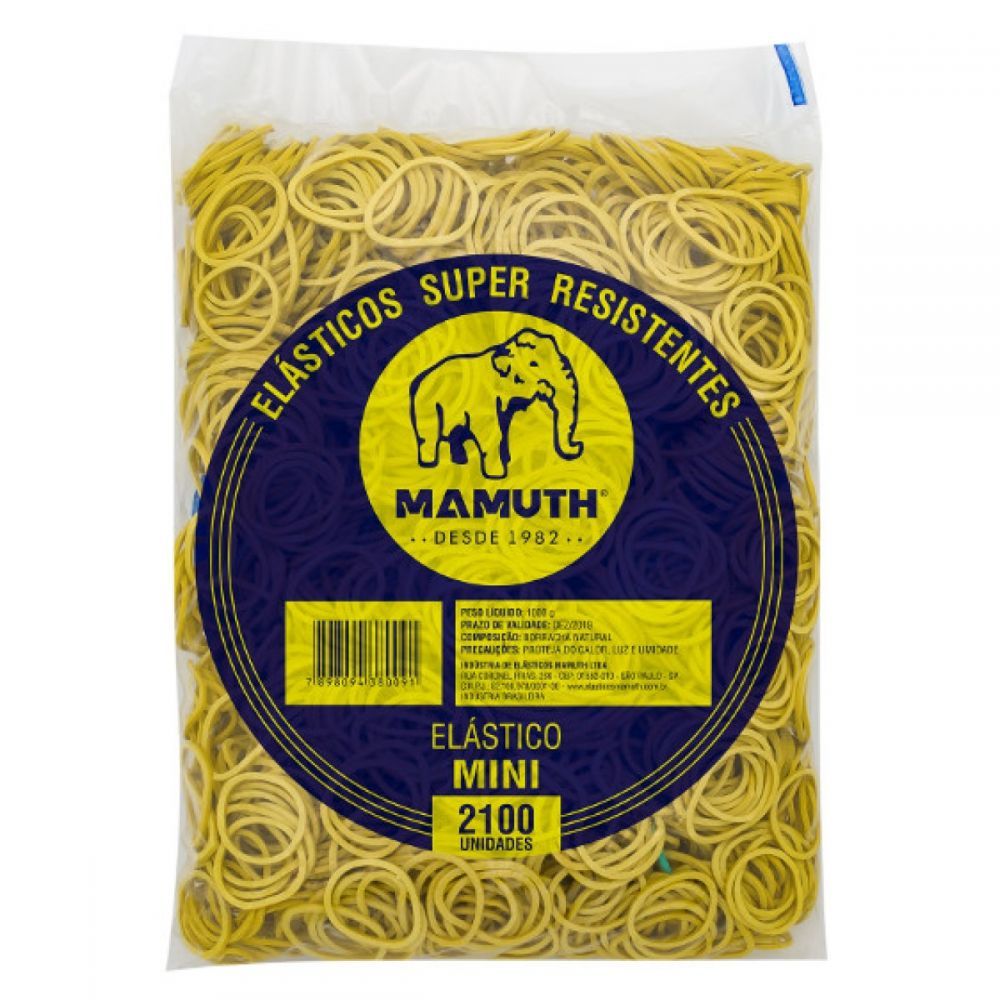 Elástico Fino Amarelo 1Kg - 2100 Unidades