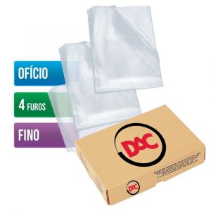 Envelope Saco Plástico DAC Ofício Espessura Fino e 4 Furos - Caixa c/ 1000 Unidades