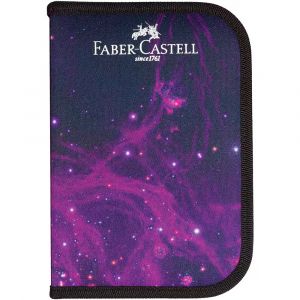 Estojo Nylon Cosmic + Kit Escolar Faber-Castell