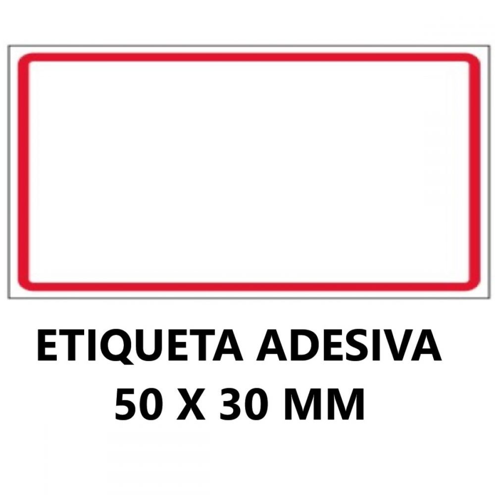 Etiqueta Adesiva Nº7 Multi-Uso Tarjada 50 x 30 mm - Rolo 10m c/ 330 Etiquetas