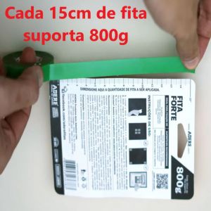 Fita Forte - Dupla Face Transparente 19mm x 2m (Unidade)