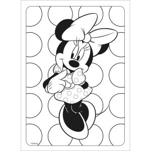 Folhas Adesivas Para Colorir Minnie Tilibra