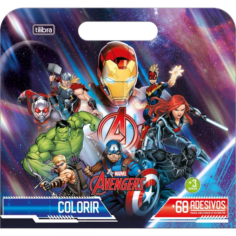 Folhas para Colorir Maleta Avengers 8 Folhas