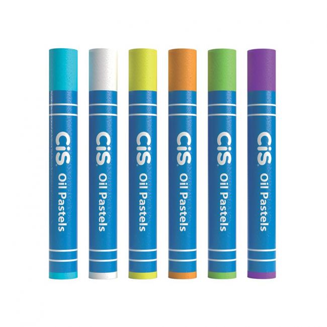 Giz Pastel Oleoso - CiS Oil Pastels - 12 Cores Vibrantes 