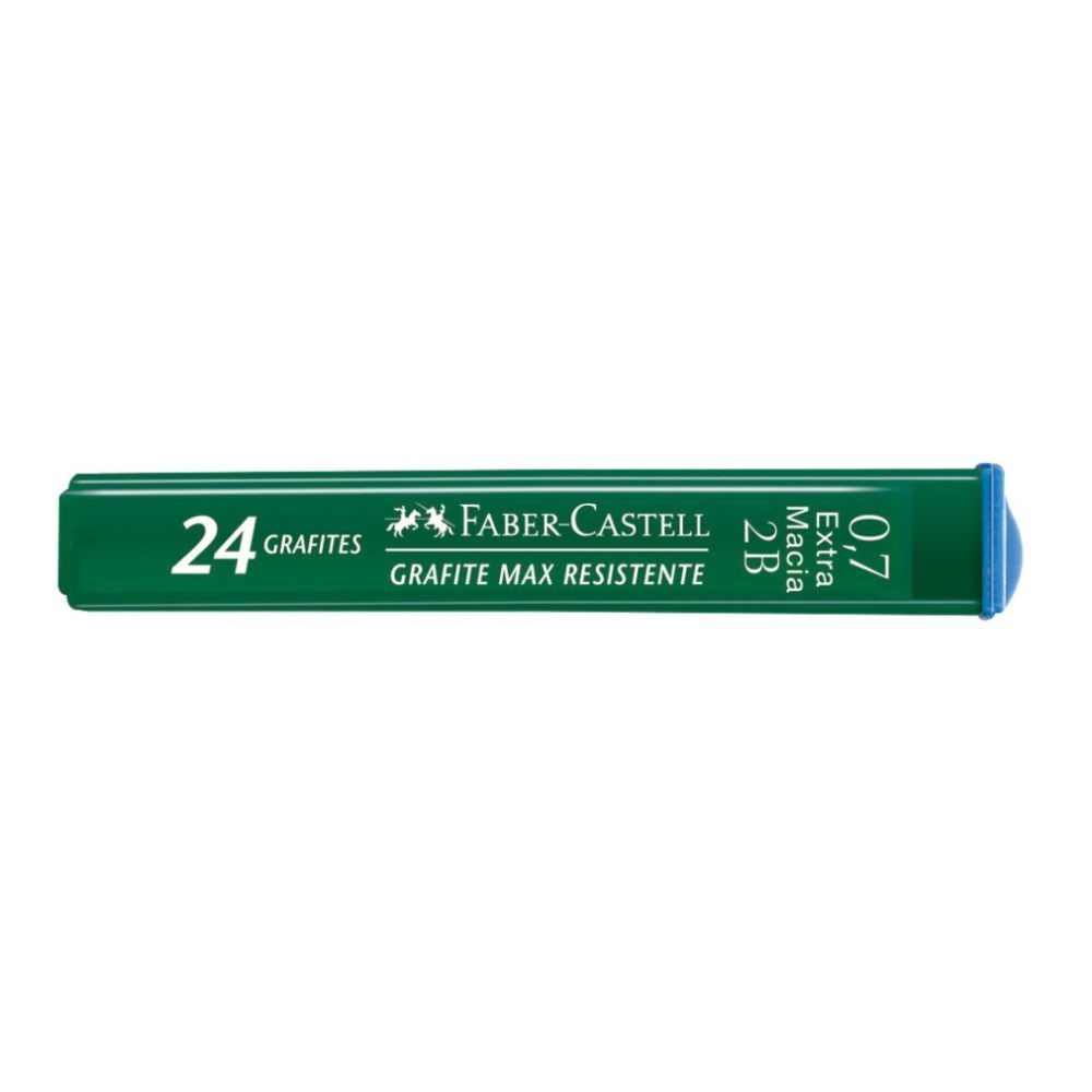 Grafite Técnico Faber-Castell Polymer 0.7mm 2B Extra Macio - 24 Grafites