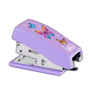 Grampeador 12 Folhas Mini Com Extrator Borboleta Lilás + 830 Grampos Tilibra