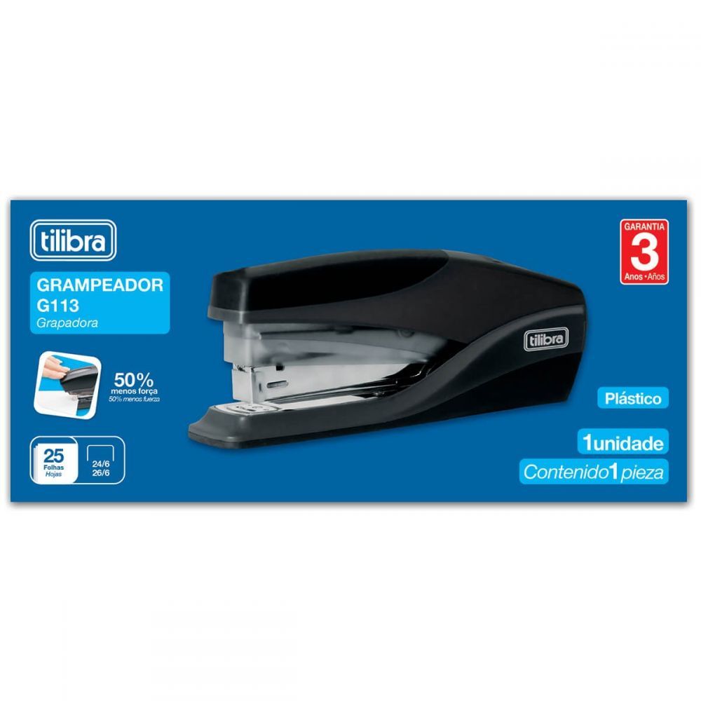 GRAMPEADOR TILIBRA 25 FOLHAS DE MESA G113 PRETO