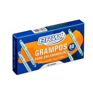 Grampo Trilho de Metal para Encadernação BRW 80mm - Galvanizados - 50 unidades