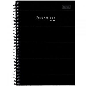 Índice Telefônico de Mesa Organizer Capa Flexivel Espiral