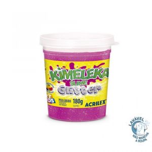 Kimeleka Slime Glitter Acrilex 180g - Sortido* (Unidade)