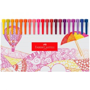 Kit Canetas Fine Pen Faber-Castell - 60 Cores