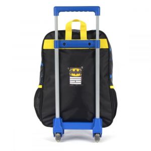 Kit Escolar - Mochila com Rodinhas, Lancheira Térmica e Estojo - Batman - Azul