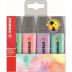 Kit Marca-texto Stabilo Boss Original 70/4-2 - 4 Cores Pastel