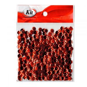 Lantejoula Metálica Sextavada 10g - Vermelho - 6mm 