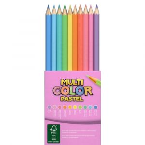 Lápis de Cor Multicolor - Tons Pastel - 10 Cores