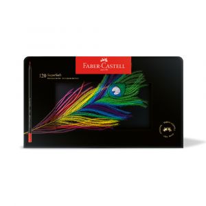 Ecolápis de Cor SuperSoft 120 Cores + Estojo de Lata Faber-Castell