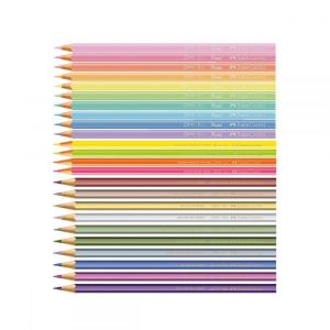 Lápis de Cor Faber-Castell - Pastel Neon Metallic - 24 Cores - Estojo de Lata