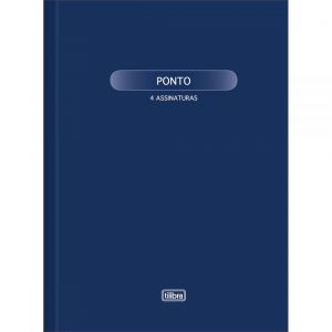 LIVRO DE PONTO CAPA DURA GRANDE - 4 ASSINATURAS 100FLS - TILIBRA